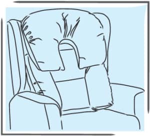 Large profile headrest with comfort lateral back