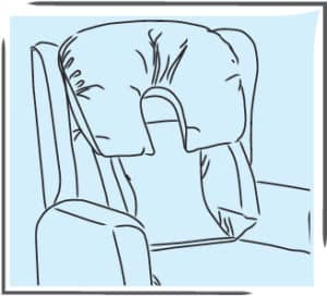 Large profile headrest with support lateral back