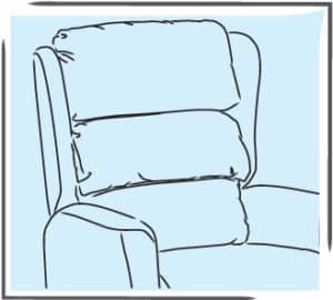 Waterfall back cushion